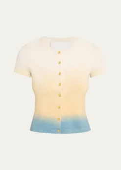 3.1 Phillip LimShort-Sleeve Ombré Cardigan