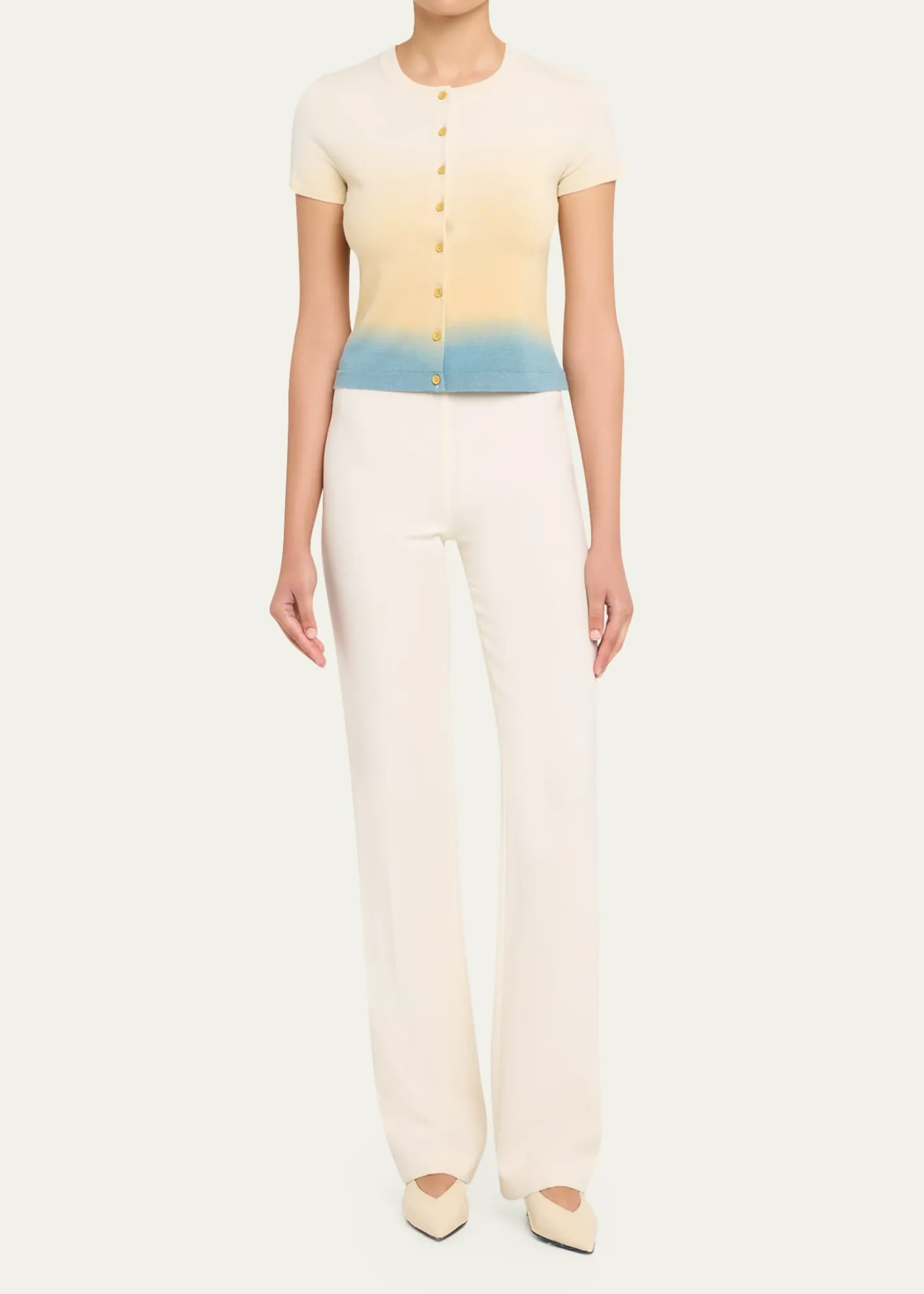 3.1 Phillip LimShort-Sleeve Ombré Cardigan