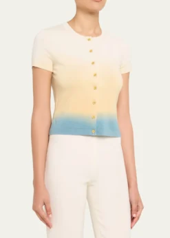3.1 Phillip LimShort-Sleeve Ombré Cardigan