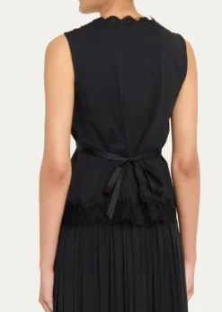 3.1 Phillip LimSleeveless Satin Lace Combo Top