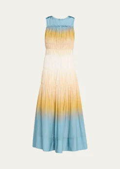 3.1 Phillip LimSmocked Ombré Voile Midi Dress