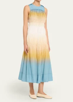 3.1 Phillip LimSmocked Ombré Voile Midi Dress
