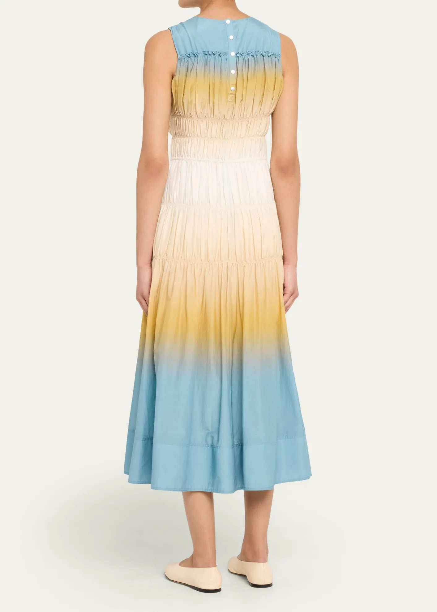 3.1 Phillip LimSmocked Ombré Voile Midi Dress