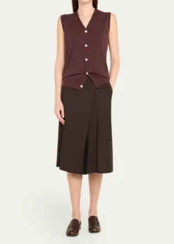 6397Pinstripe Wrap Shorts