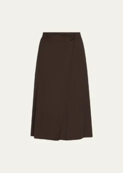 6397Pinstripe Wrap Shorts