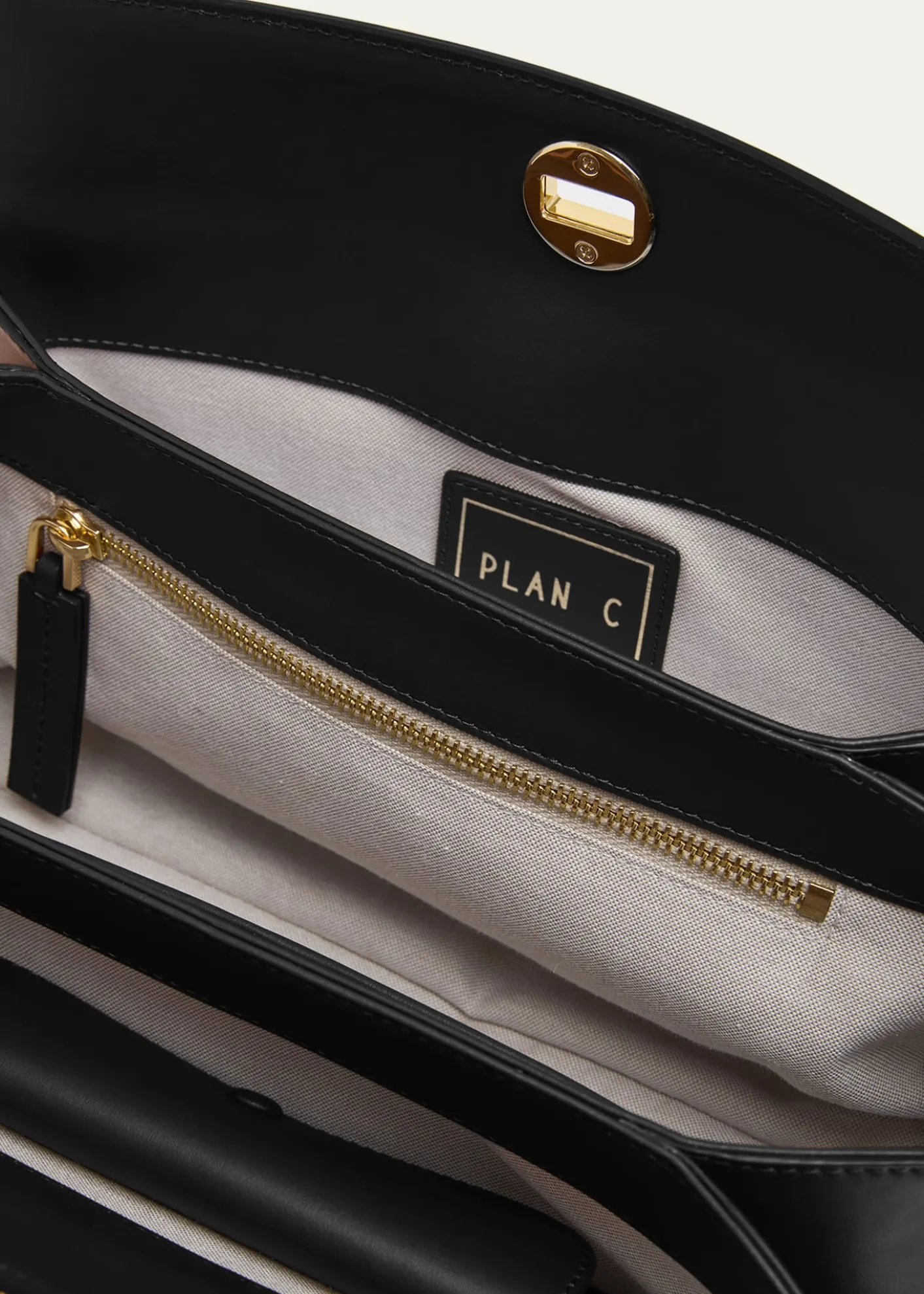 Plan CFolded Leather Shoulder Bag