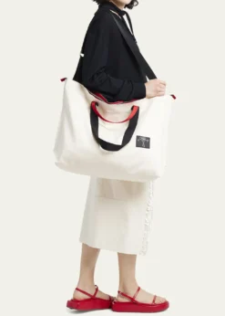 Plan CLarge Pili and Bianca Canvas Shopper Tote Bag