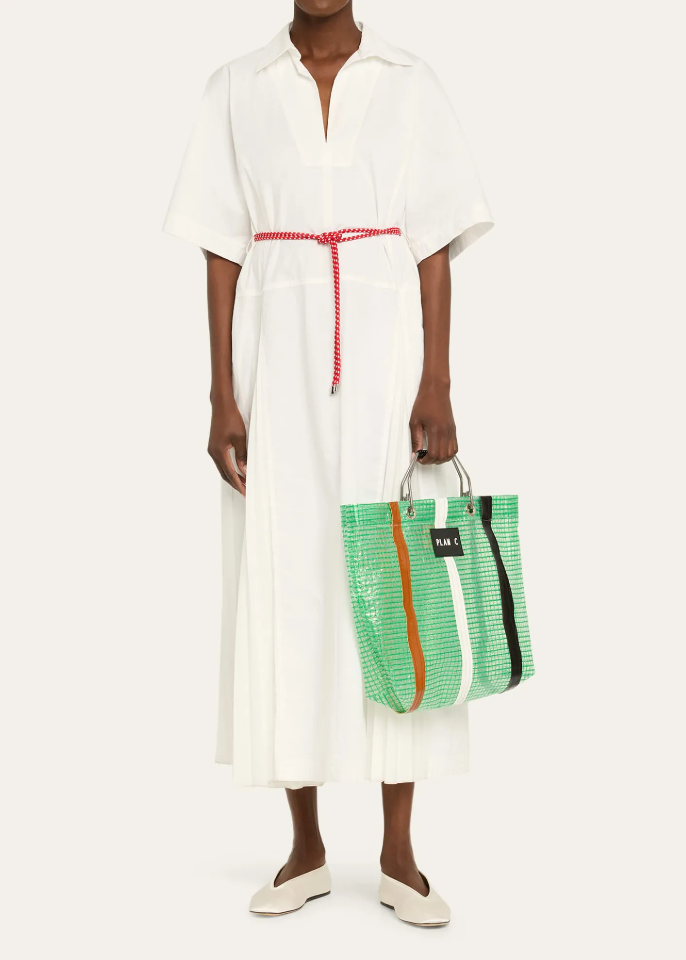 Plan CMedium Woven Shopping Tote Bag