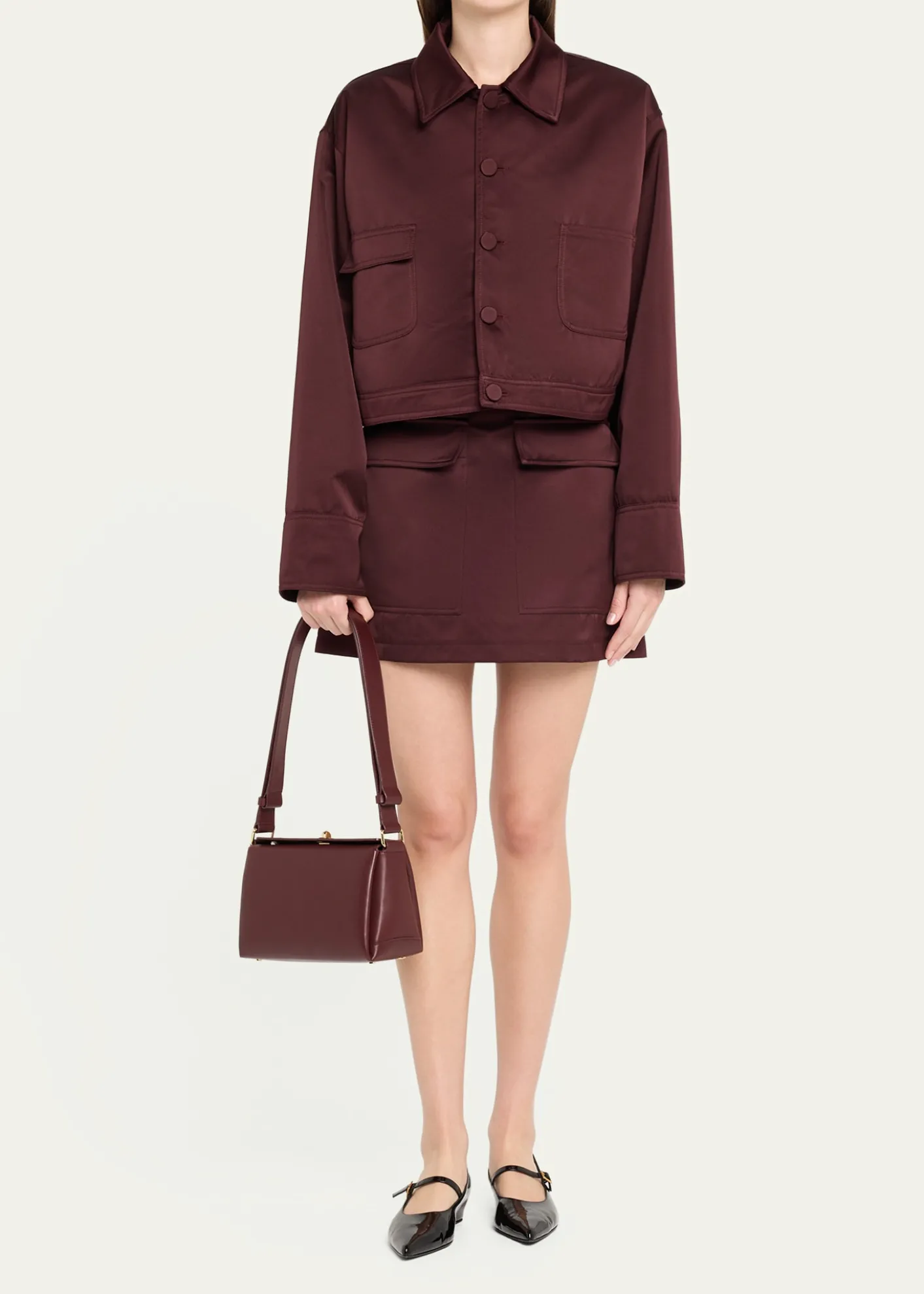 Plan CSmall Folded Shoulder Bag in Vitello Leather