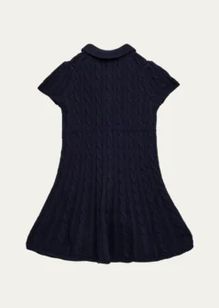 Polo Ralph Lauren Girl's Cable Knit Sweater Dress, Size 2-6X