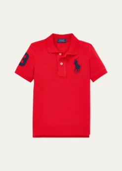 Polo Ralph LaurenBoy's Big Pony Mesh Knit Polo, Size 2-7