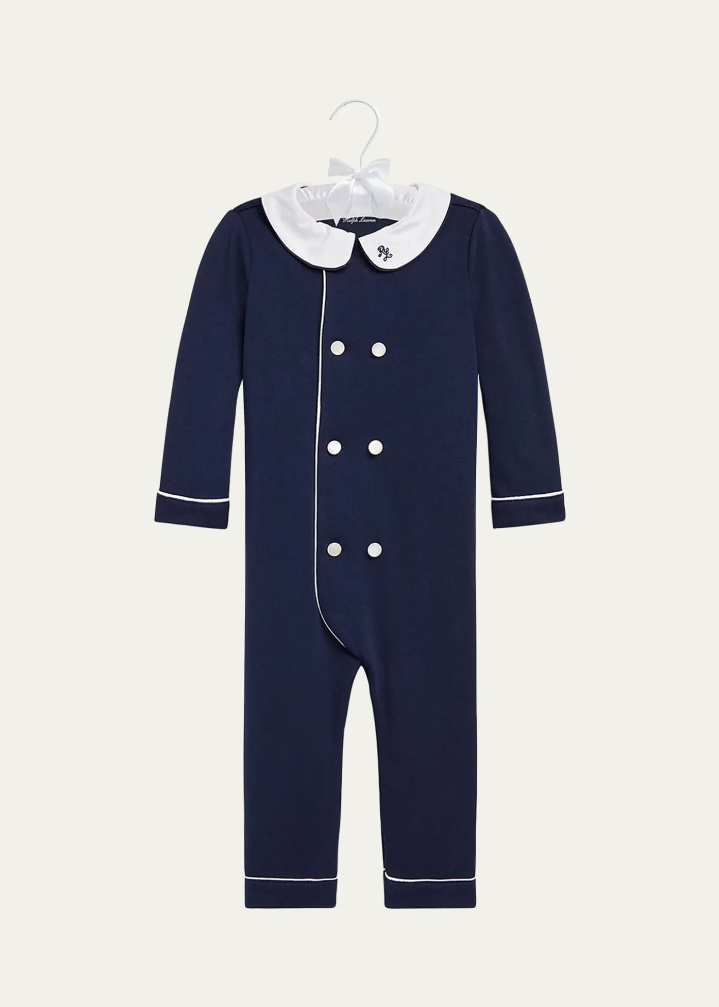 Polo Ralph LaurenBoy's Double Breasted Embroidered Coverall, Size 3M-24M