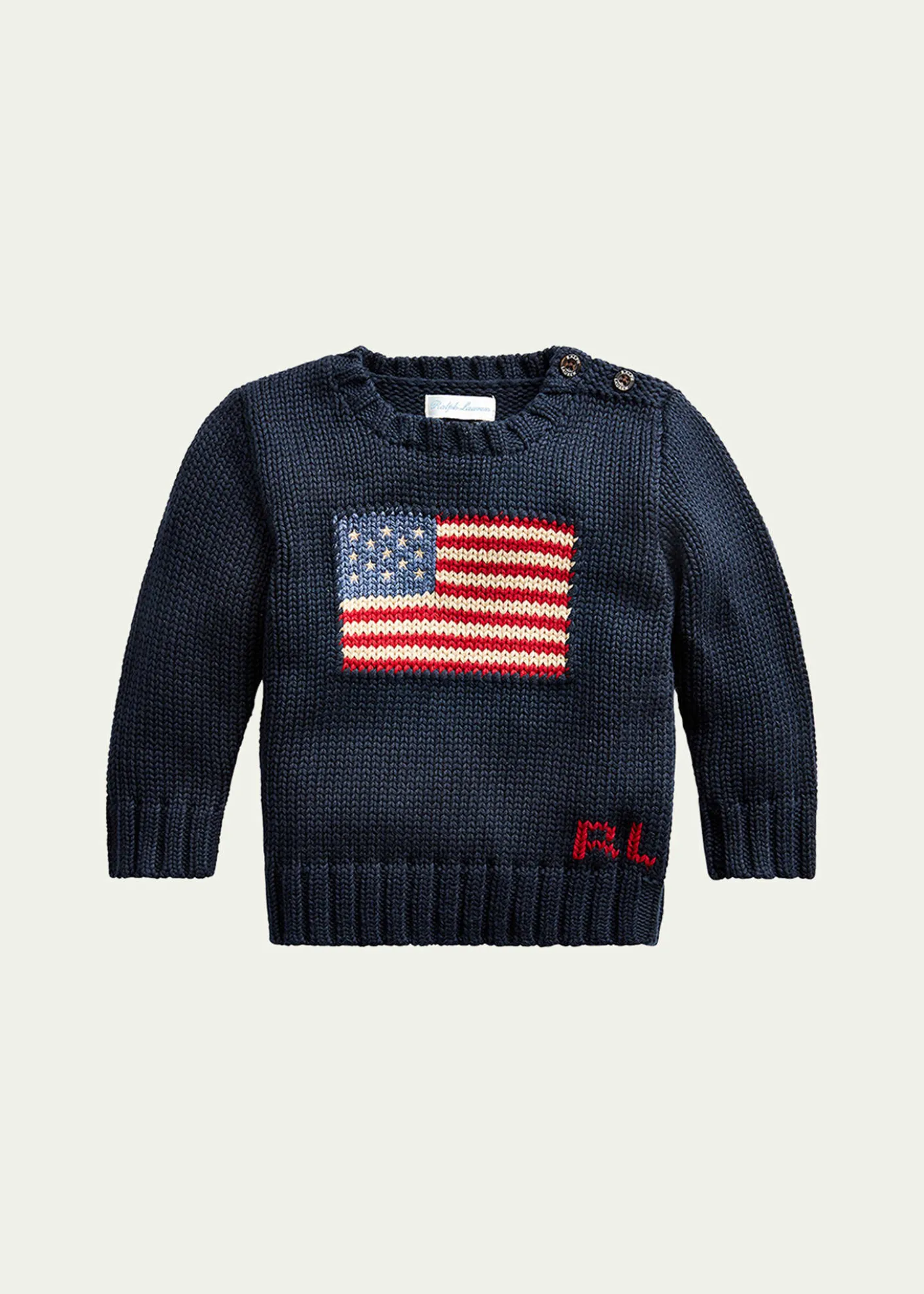 Polo Ralph LaurenBoy's Flag Intarsia Knit Sweater, Size 3M-24M