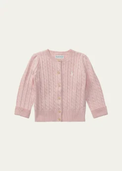 Polo Ralph LaurenCable Knit Cotton Cardigan, Size 3-12 Months