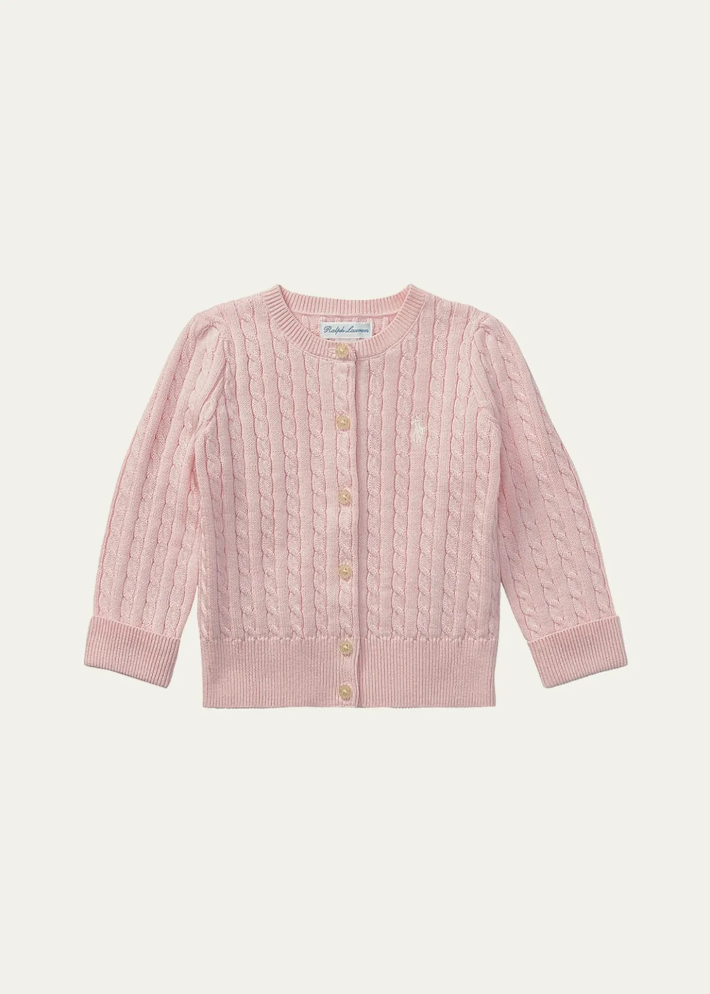 Polo Ralph LaurenCable Knit Cotton Cardigan, Size 3-12 Months