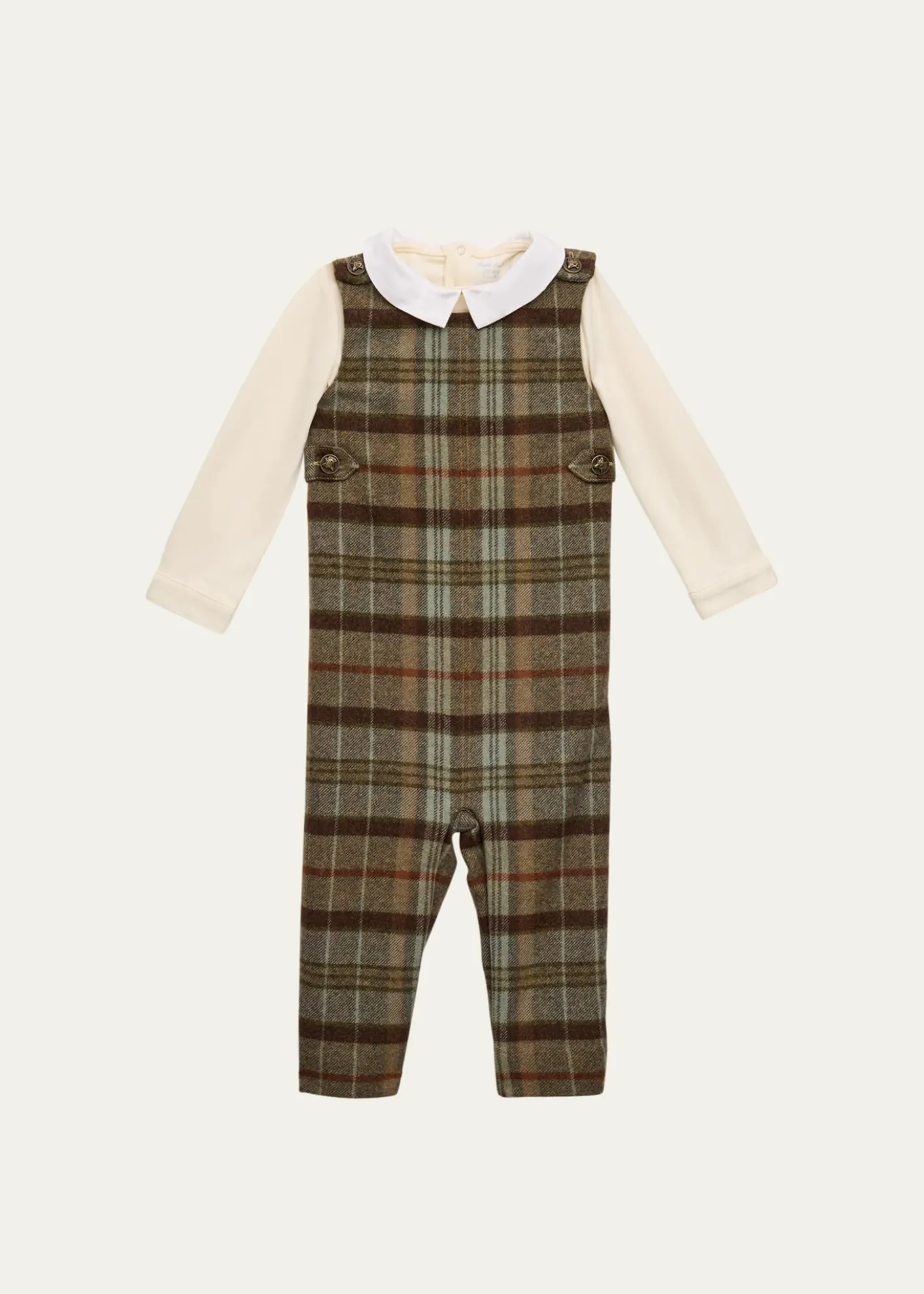 Polo Ralph LaurenCOTTON PLAIDOVERALL SETSETSPANT SET