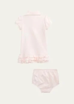 Polo Ralph LaurenCupcake Ruffle Hem Polo Dress With Bloomers, Size 6M-18M