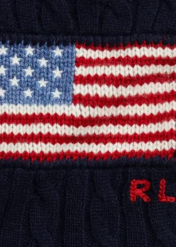Polo Ralph LaurenGirl's American Flag Cashmere Cable Knit Dress, Size 3M-24M