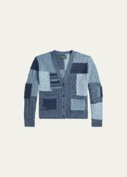 Polo Ralph LaurenGirl's Cotton Patchwork Cardigan Sweater, Size S-XL