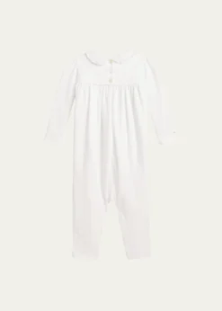 Polo Ralph LaurenGirl's Embroidered Coverall, Size 3M-12M