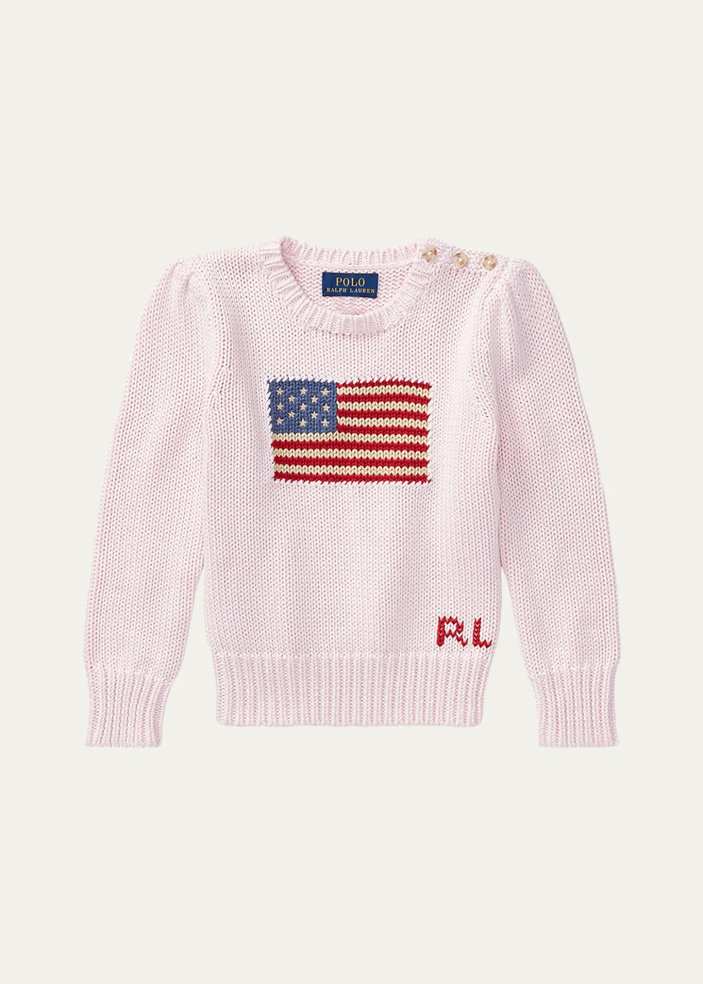 Polo Ralph LaurenGirl's Flag Intarsia Knit Sweater, Size 2T-6X