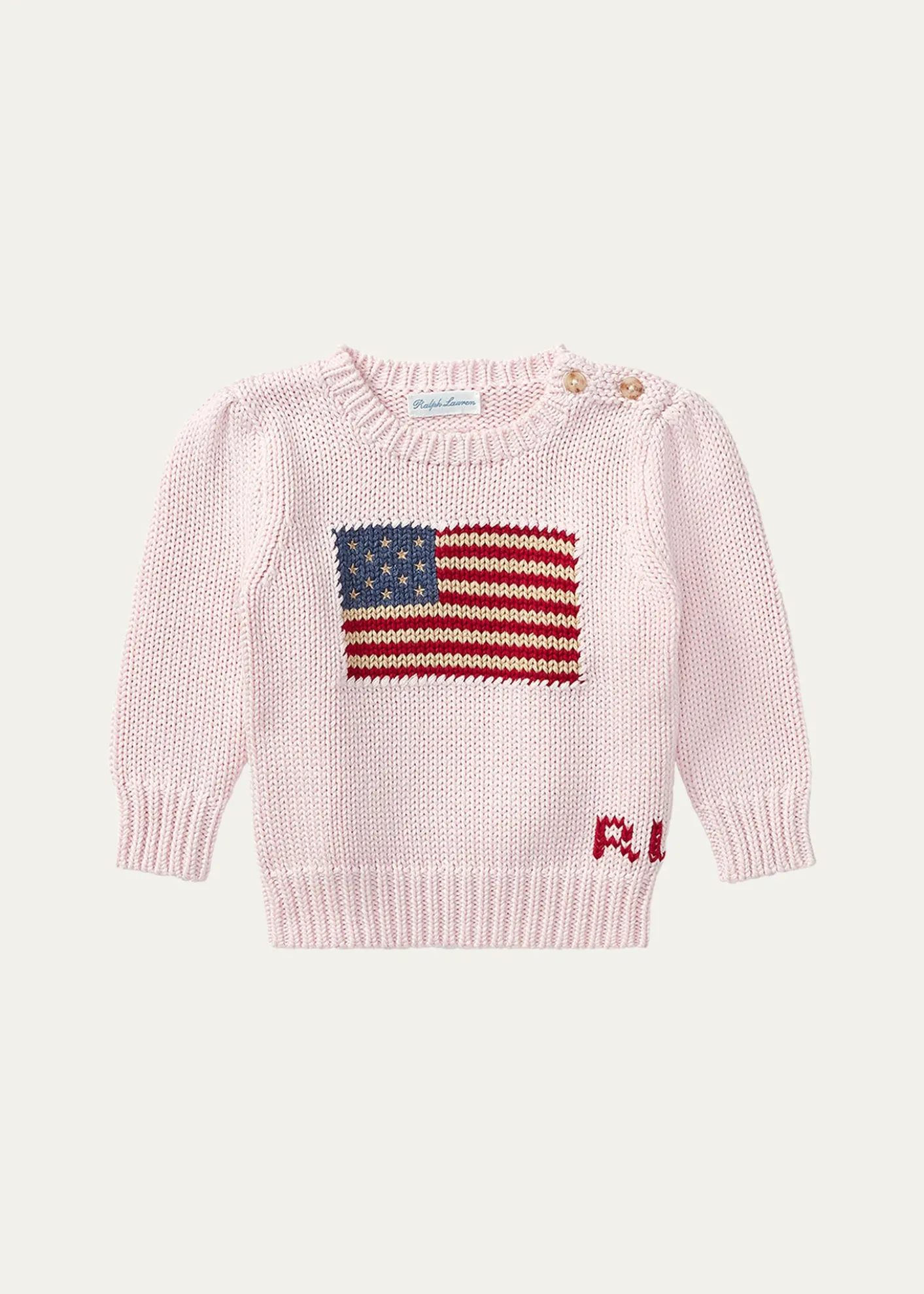 Polo Ralph LaurenGirl's Flag Intarsia Knit Sweater, Size 3M-24M