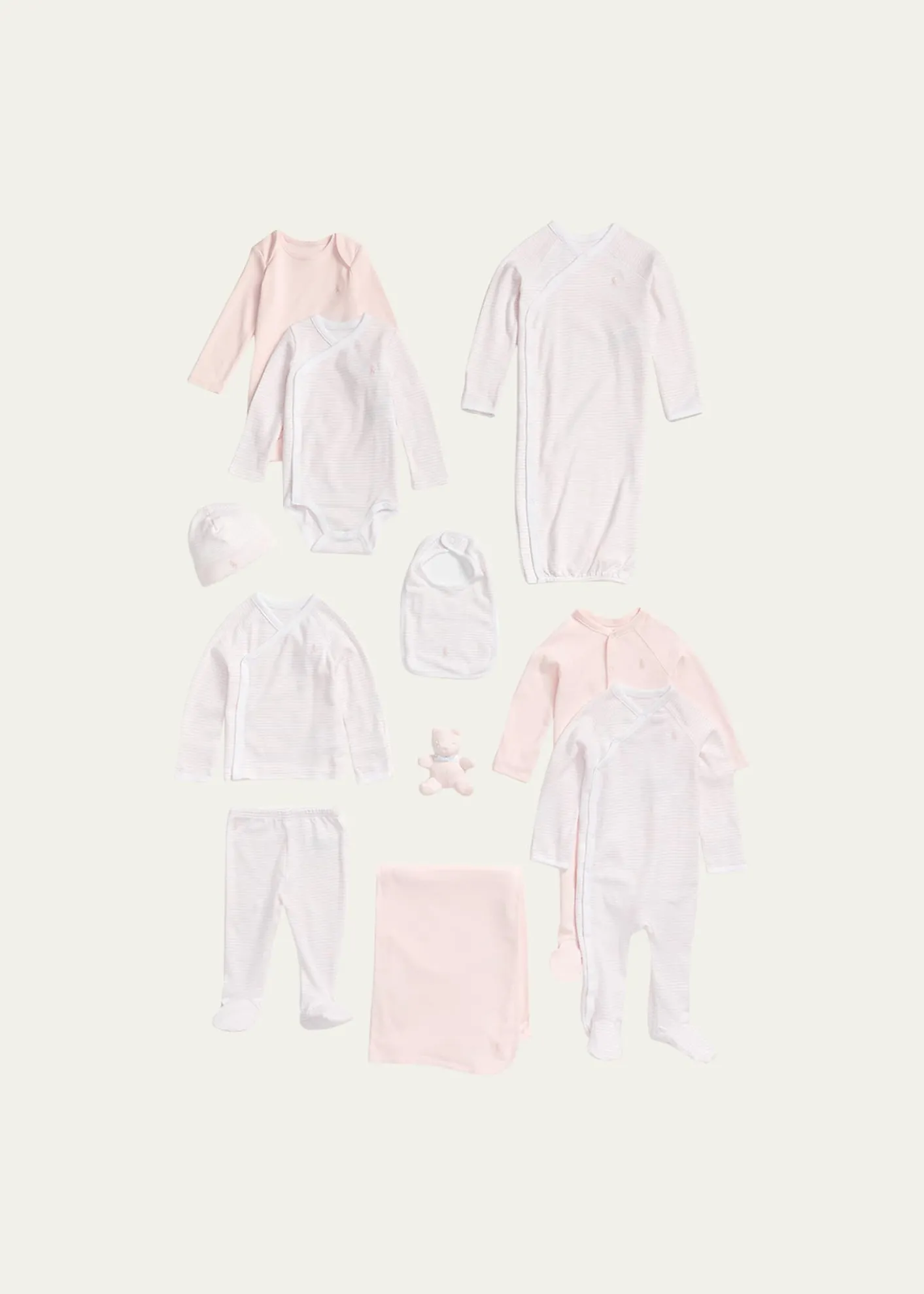 Polo Ralph LaurenGirl's 11-Piece Organic Cotton Essential Gift Box Set, Size Newborn-9M
