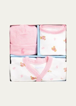 Polo Ralph LaurenGirl's 3-Piece Gift Set, Size Newborn-9M