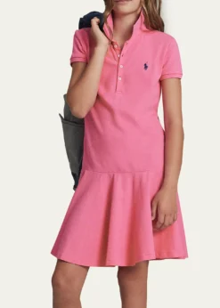 Polo Ralph LaurenGirl's Stretch Cotton Mesh Polo Dress, Size 2-6X