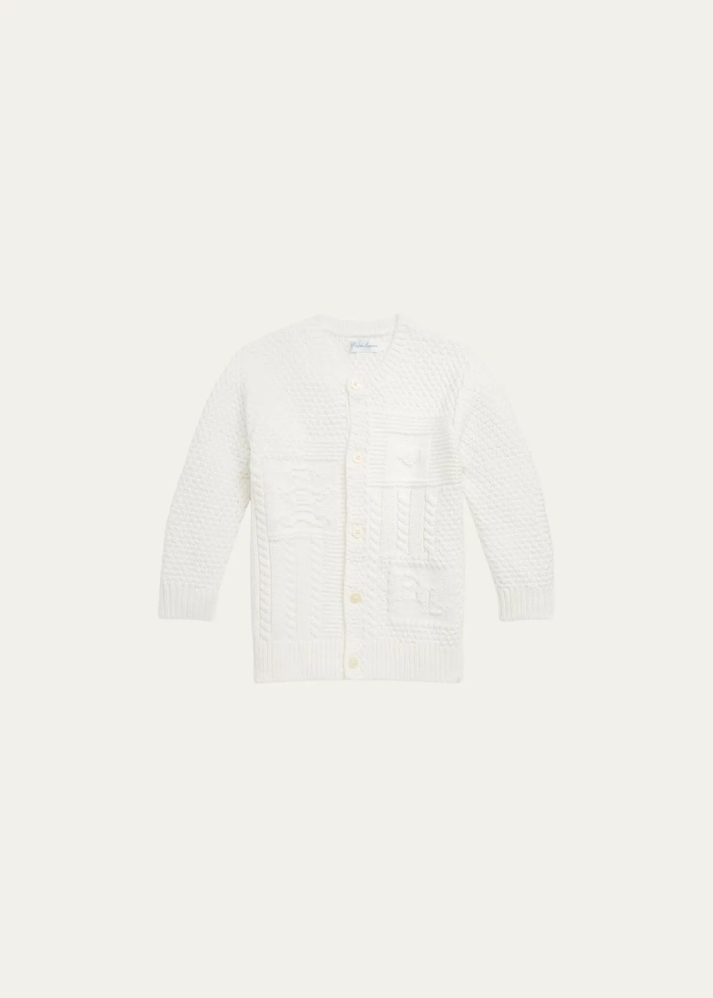 Polo Ralph LaurenKid's Cardigan W/ Bear Intarsia, Size 3M-24M