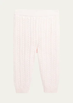 Polo Ralph LaurenKid's Organic Cotton Cable-Knit Sweater Pants, Size 3M-24M