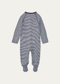 Polo Ralph LaurenYarn-Dyed Cotton Footie Coverall, Size Newborn-9 Months