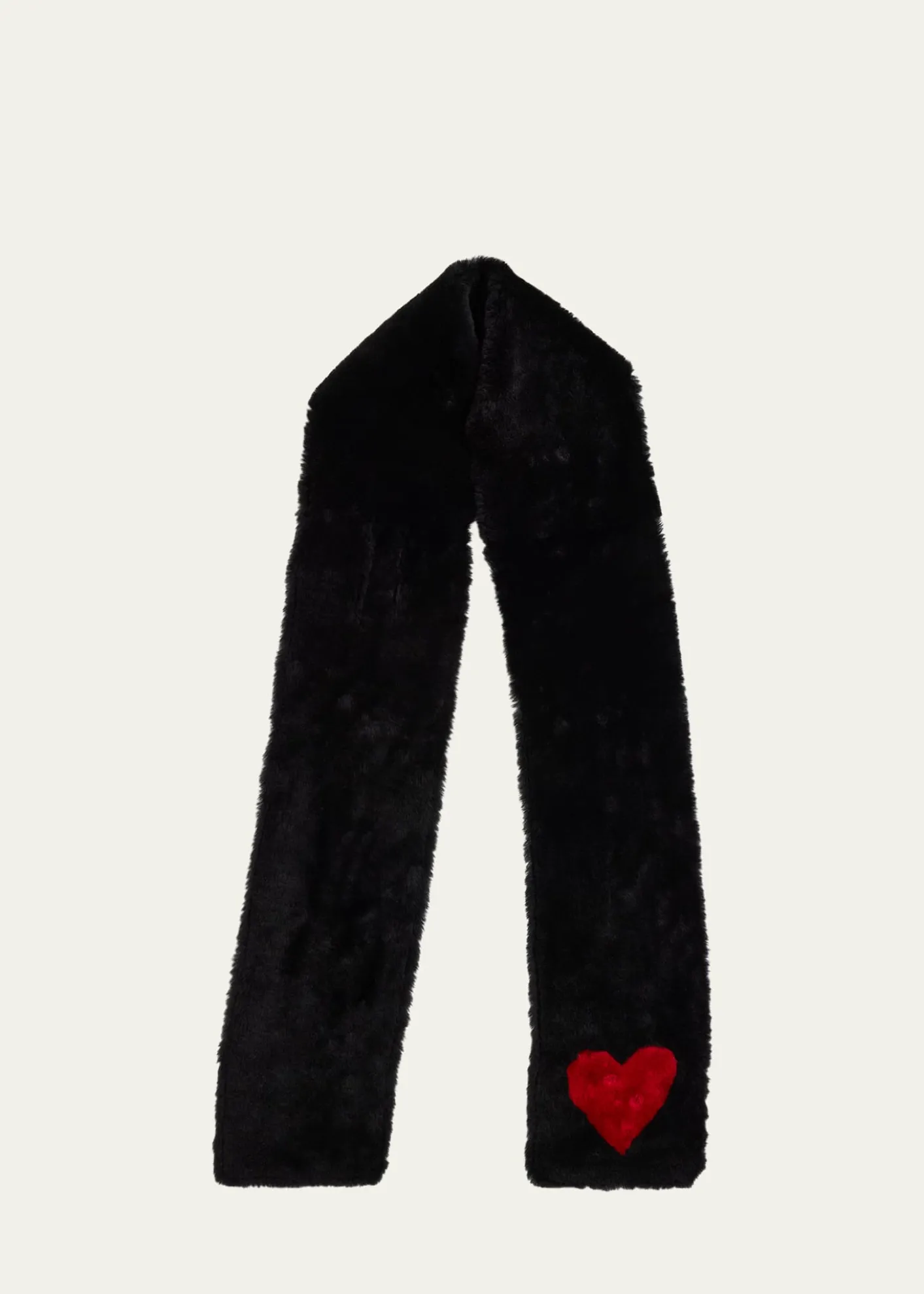 PologeorgisHeart Lamb Shearling Scarf