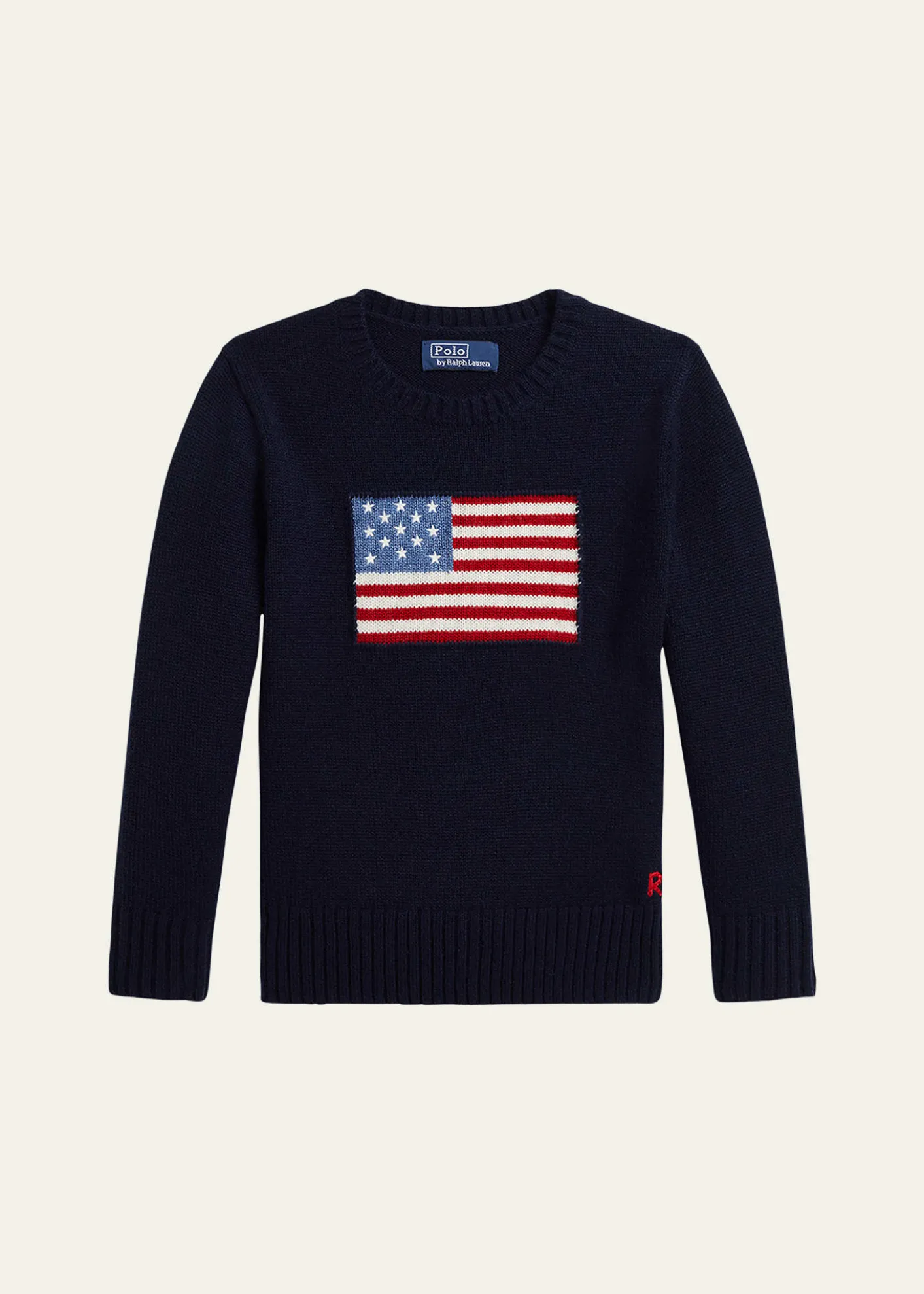Polo Ralph LaurenBoy's American Flag Cashmere Sweater, Size 2-7