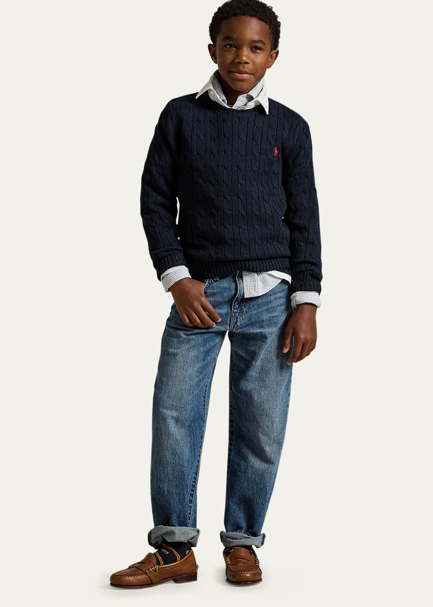 Polo Ralph Lauren Boy's Cable Knit Sweater, Size S-XL