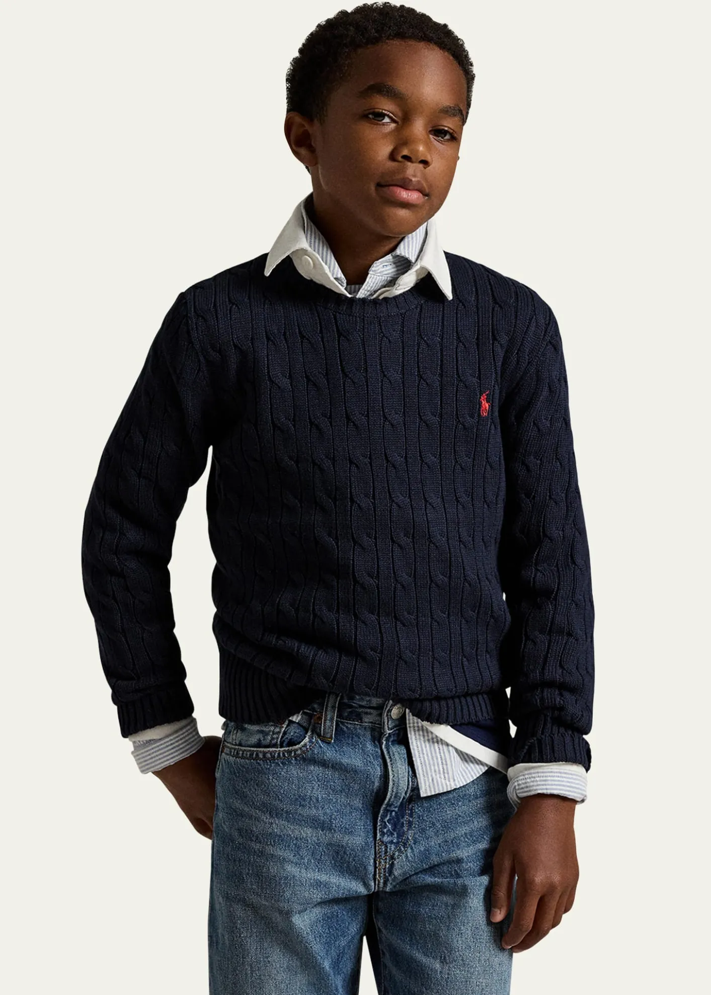 Polo Ralph Lauren Boy's Cable Knit Sweater, Size S-XL