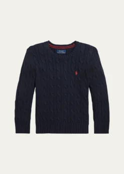 Polo Ralph LaurenBoy's Cable Knit Sweater, Size 2-7