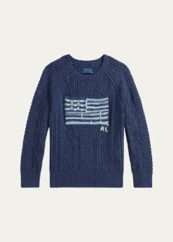 Polo Ralph LaurenBoy's Cotton Faded Flag Sweater, Size 2-7