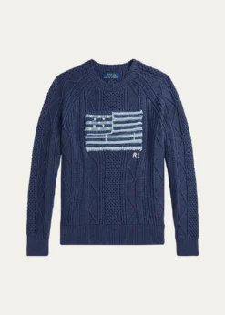 Polo Ralph LaurenBoy's Cotton Faded Flag Sweater, Size S-XL