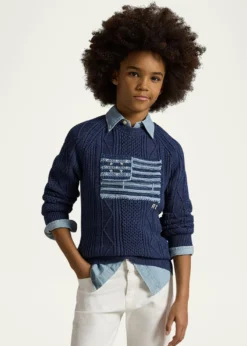 Polo Ralph LaurenBoy's Cotton Faded Flag Sweater, Size S-XL