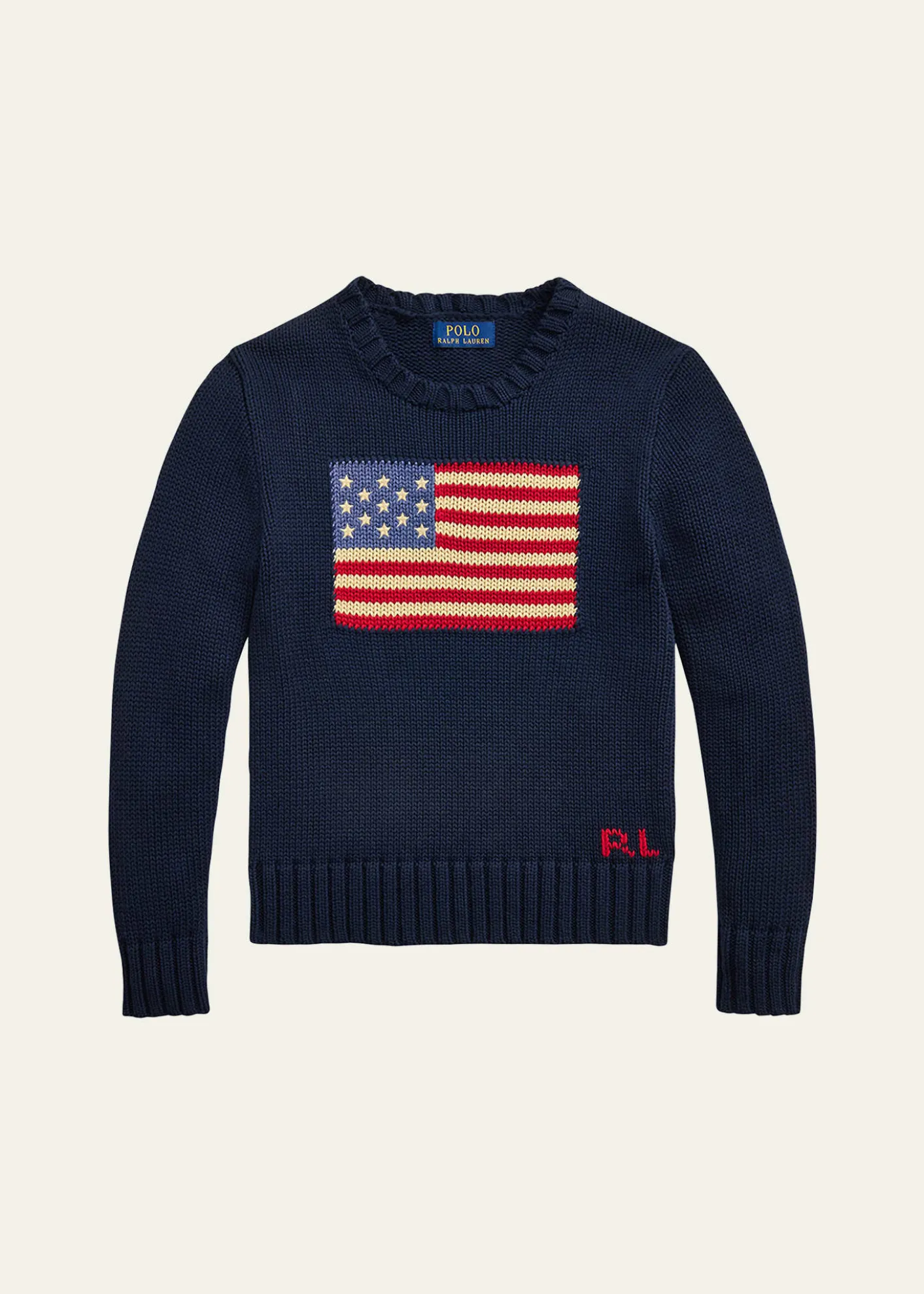 Polo Ralph LaurenBoy's Flag Intarsia Knit Sweater, Size S-L