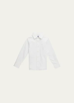 Polo Ralph LaurenBoy's Poplin Embroidered Dress Shirt, Size 5-7