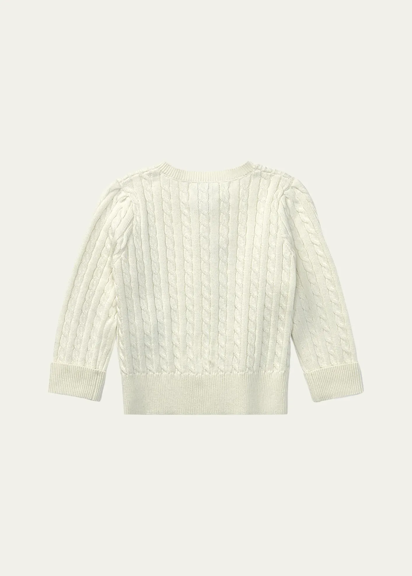 Polo Ralph LaurenCable Knit Cotton Cardigan, Size 3M-12M