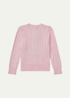 Polo Ralph LaurenGirl's Cable-Knit Cotton Ribbed Cardigan, Size 2-6X