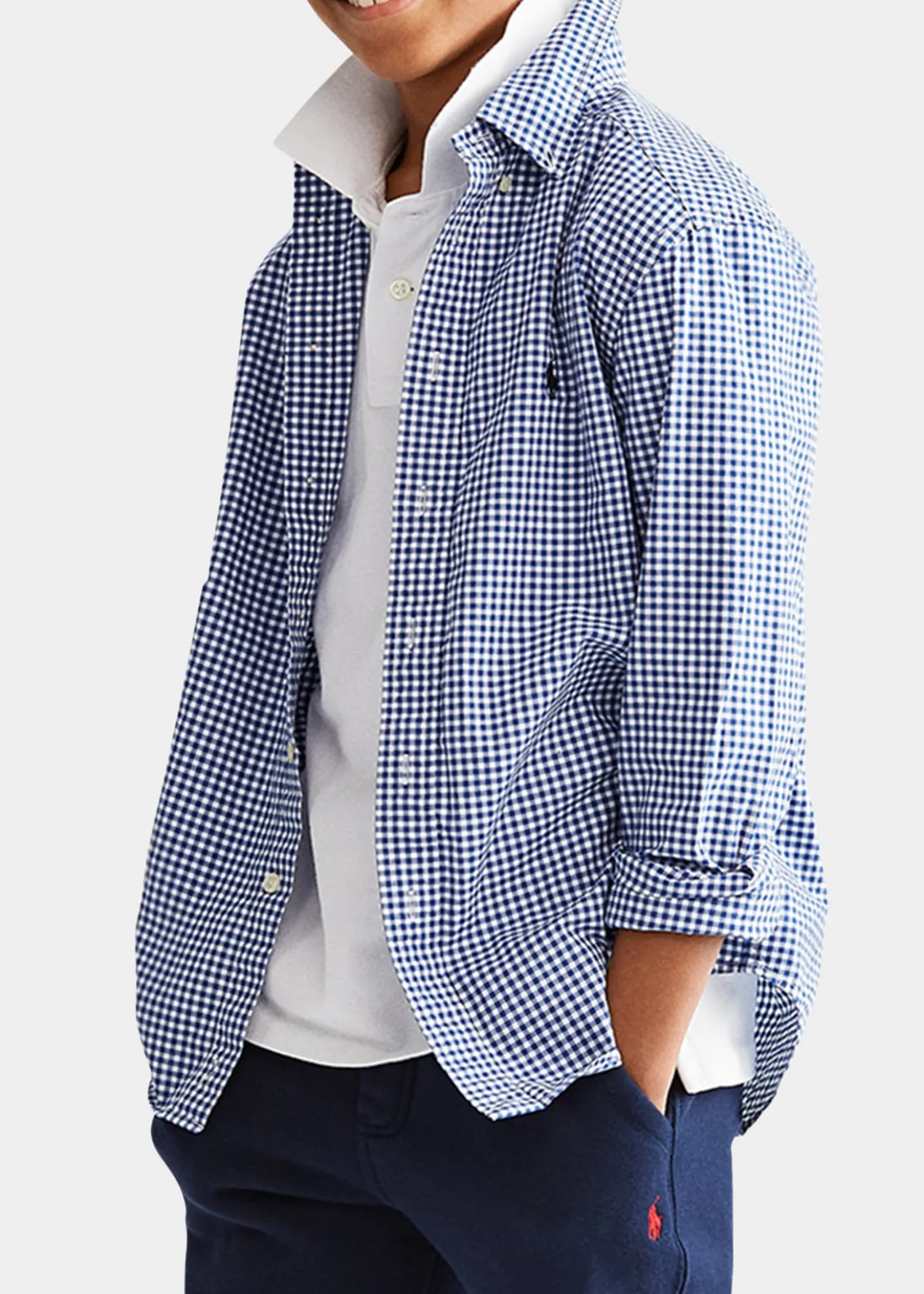 Polo Ralph LaurenPoplin Woven Gingham Sport Shirt, Size S-XL