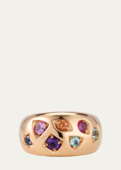 PomellatoIconica Dome Ring with Fancy Set Colored Stones