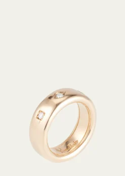 PomellatoIconica 18K Rose Gold Small Fancy Set Diamond Band Ring