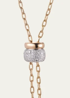 PomellatoIconica 18K Rose Gold Diamond Lariat Necklace