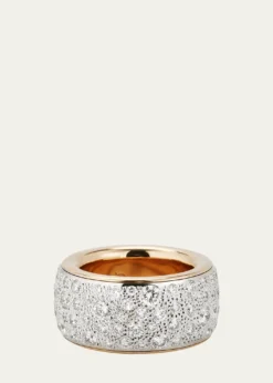PomellatoIconica Maxi Band Ring with White Diamonds