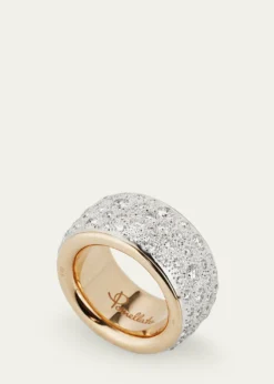 PomellatoIconica Maxi Band Ring with White Diamonds